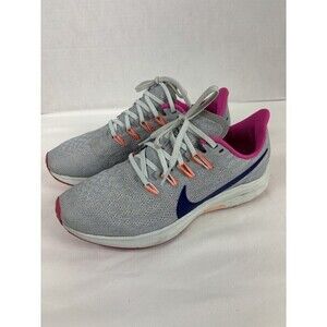 Nike Zoom Pegasus 36 Running Shoes Sneakers Grey Pink Orange Navy Blue Size 8.5
